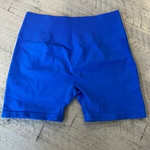 Blue Women's Scrunchy butt biker shorts
